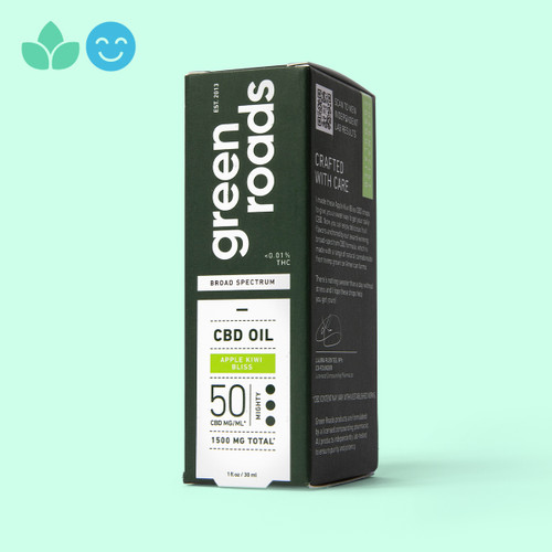 Apple Kiwi Bliss Broad Spectrum CBD Oil - (30ml) 1500mg