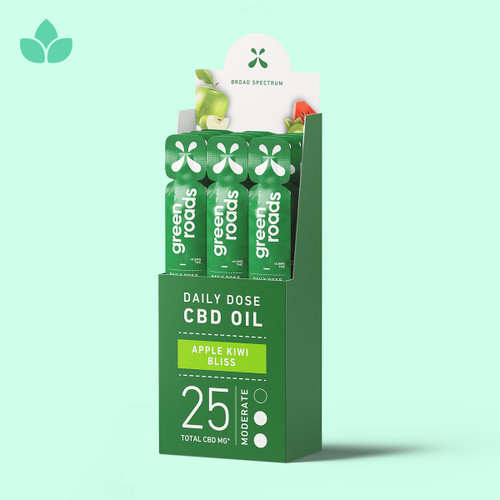 Apple Kiwi Bliss Broad Spectrum CBD Daily Dose - (2ml) 25mg (12pk)