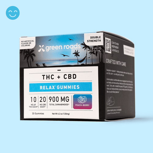 Peach-Berry THC Relax Gummies - (30ct) 900mg
